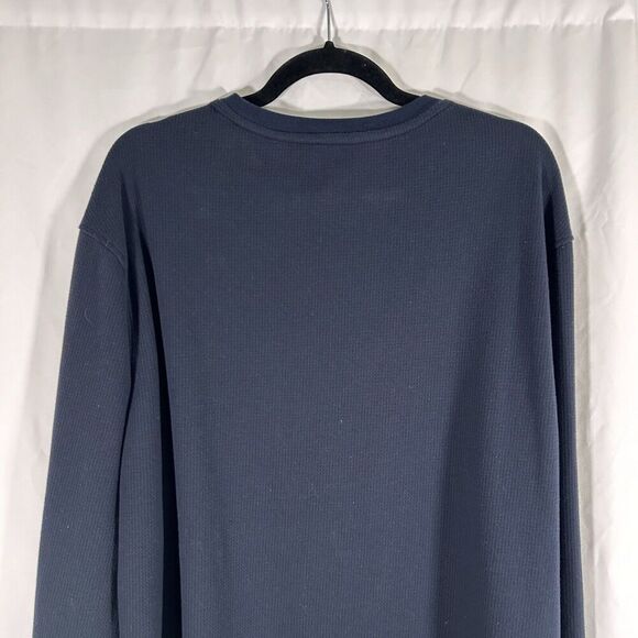 01. ALGO Sweater Men's XXL Navy Blue Crew Neck Long Sleeve Performance Quick Dry - Picture 6 of 7
